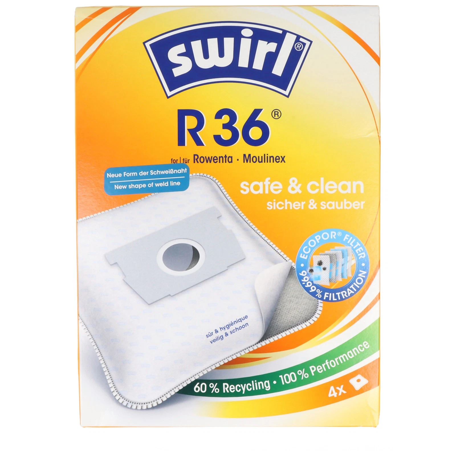 أكياس مكنسة Swirl MicroPor Plus R36