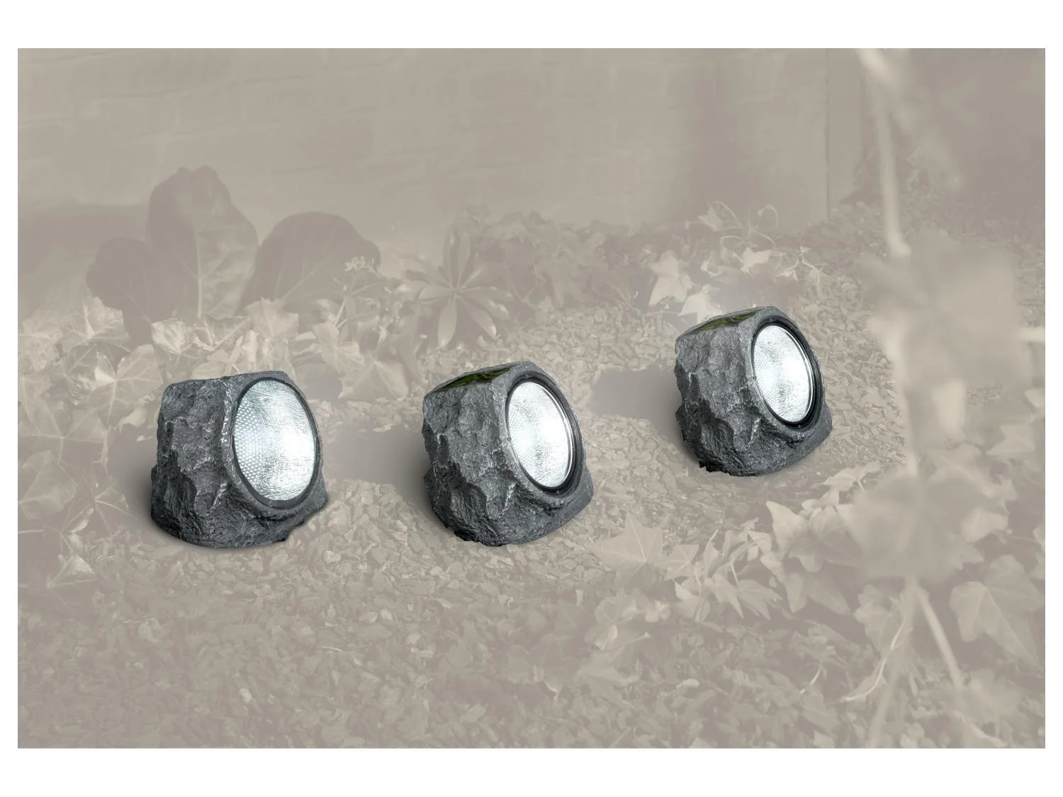 طقم مصابيح حديقة شمسية LED LIVARNO - 3 قطع