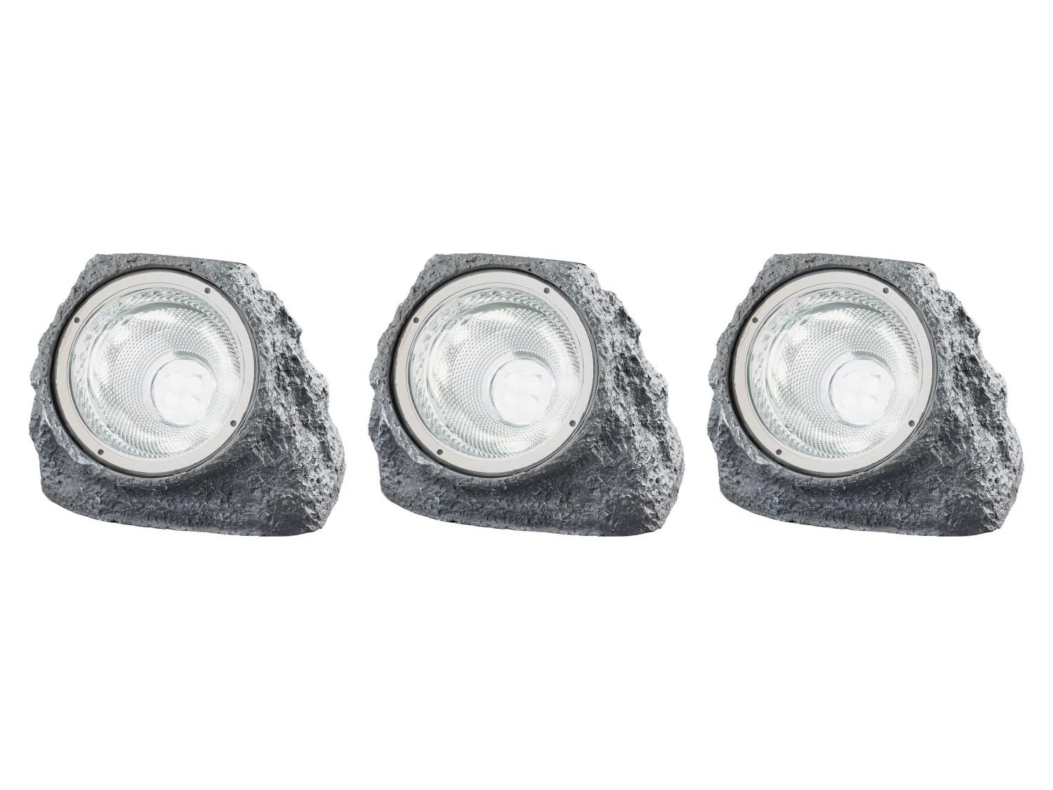 طقم مصابيح حديقة شمسية LED LIVARNO حجم كبير - 3 قطع