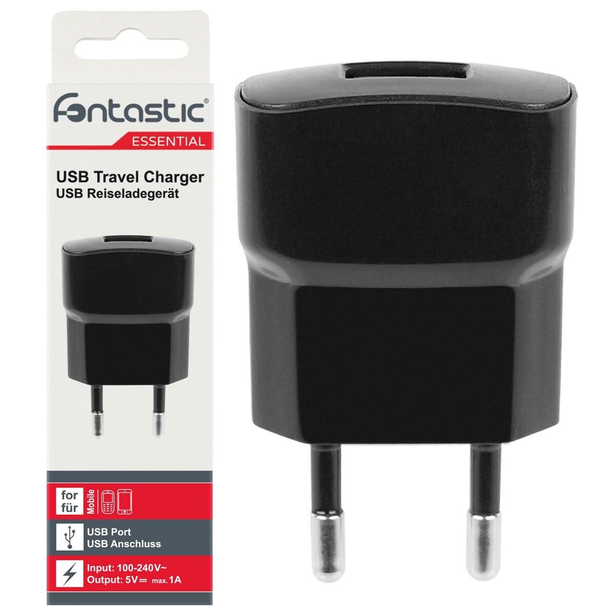 شاحن حائط USB Fontastic Essential بقدرة 5V/1A